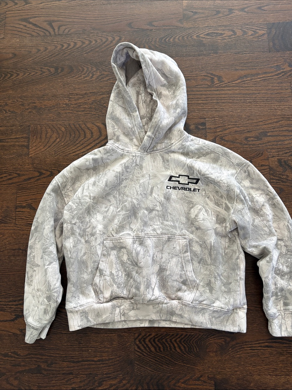 Hollister Chevrolet Logo Hooded Sweatshirt in Light Gray Camo